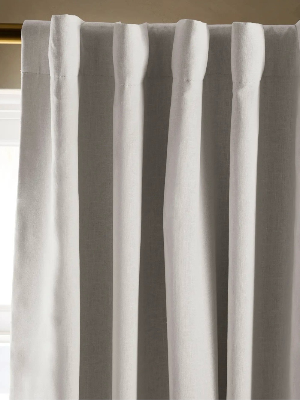 NWOT Quince European Linen True Blackout Curtain - Single Panel (White) 48 X 84 - Picture 6 of 7